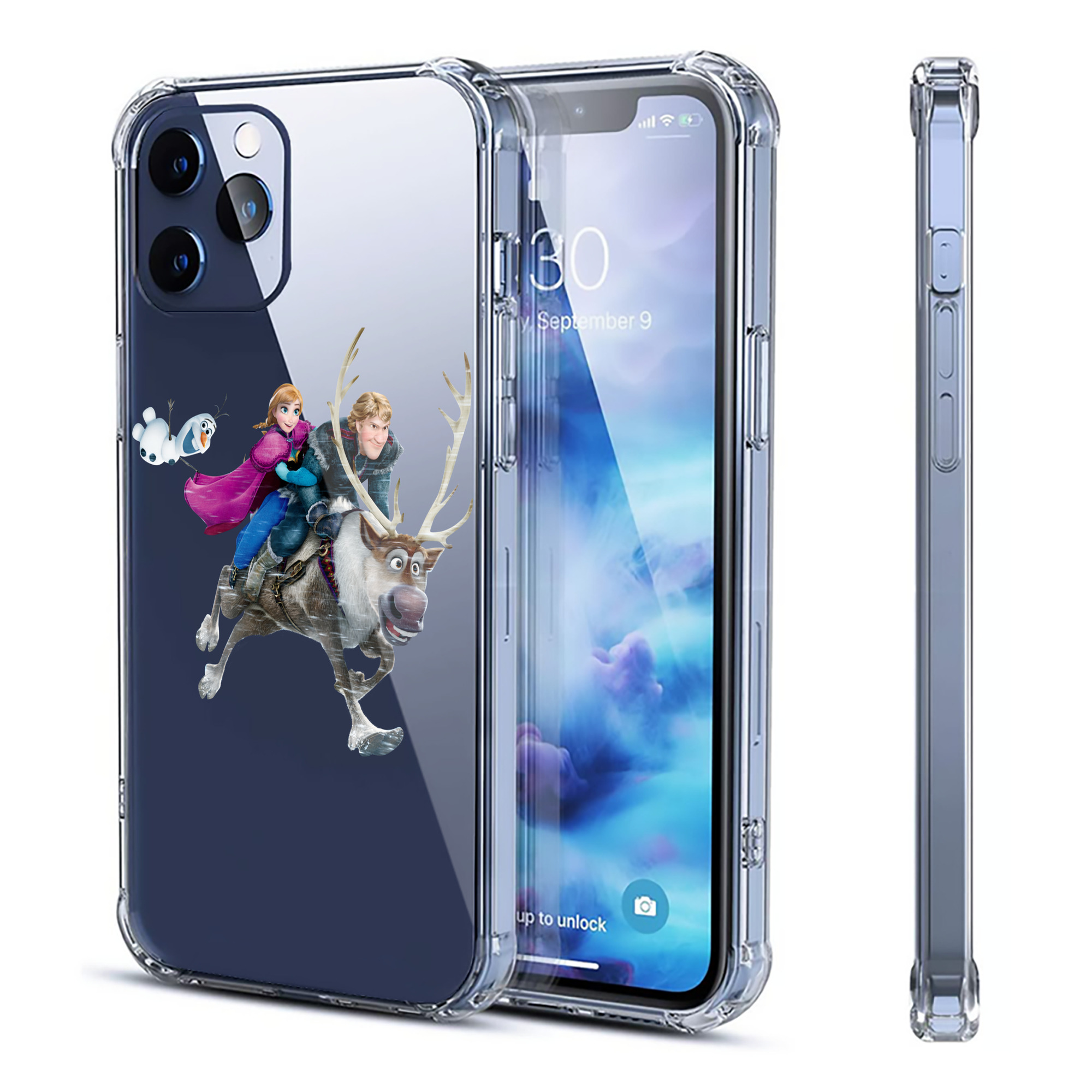（画像用） アナと雪の女王 アンナ エルサ Frozen Anna Elsa 【iPhone 12シリーズ対応】透明スマホケース（クリアソフトケース）